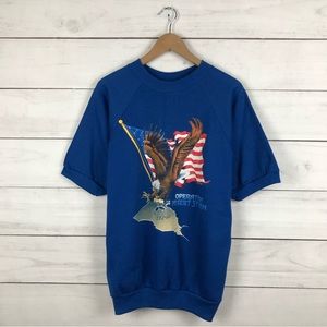 Vintage 1980s Operation Desert Storm Short Sleeve Sweatshirt
